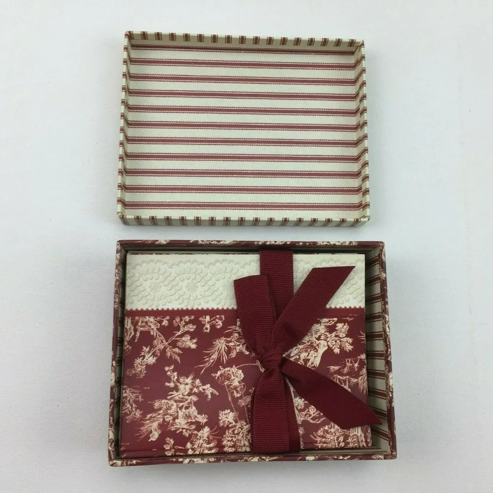 Covington Red Floral Stationary Set Journal Address Book Note Cards Envelopes